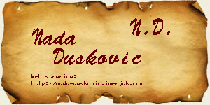 Nada Dušković vizit kartica